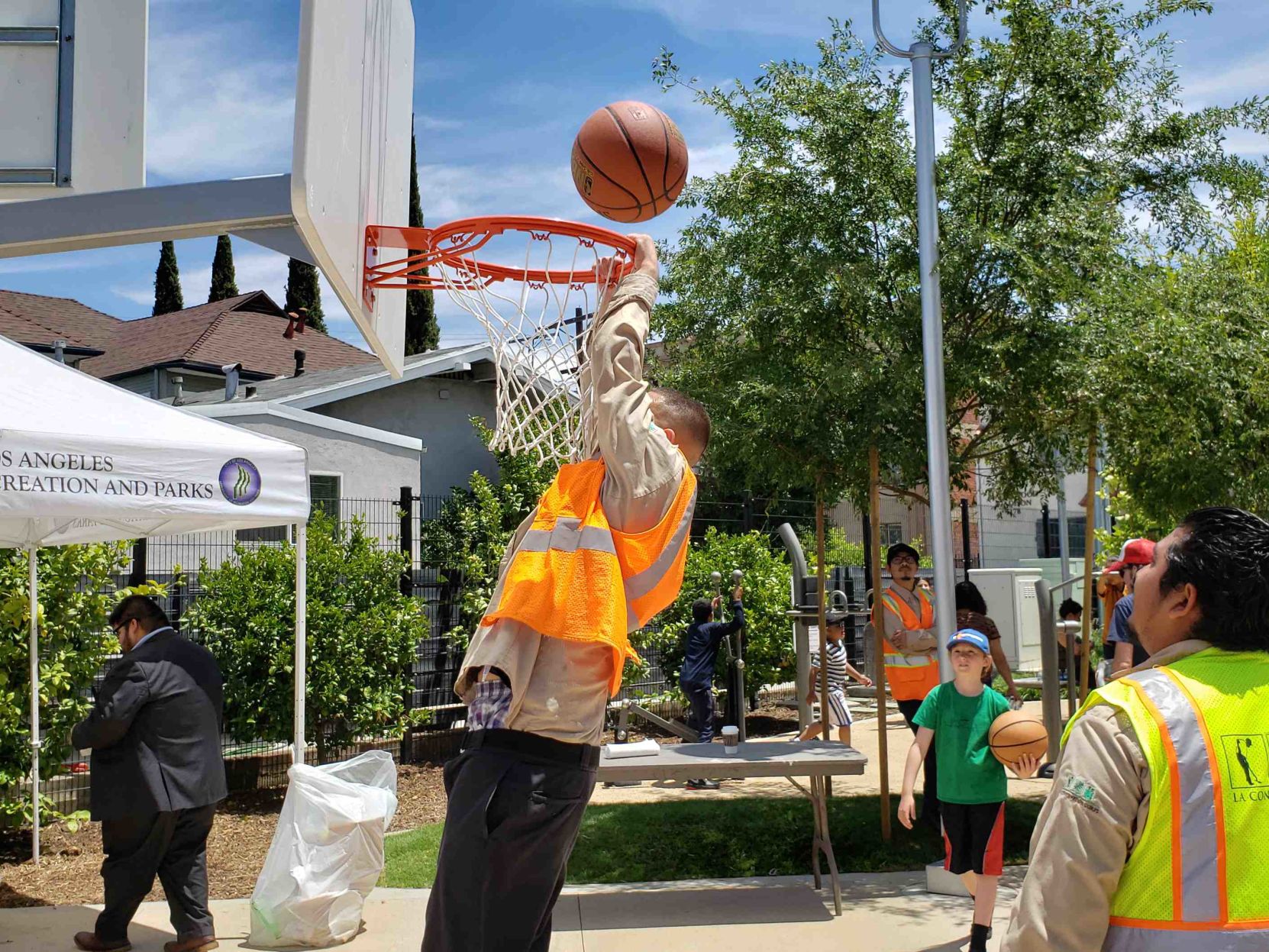 Madison Park opening basketball hoop